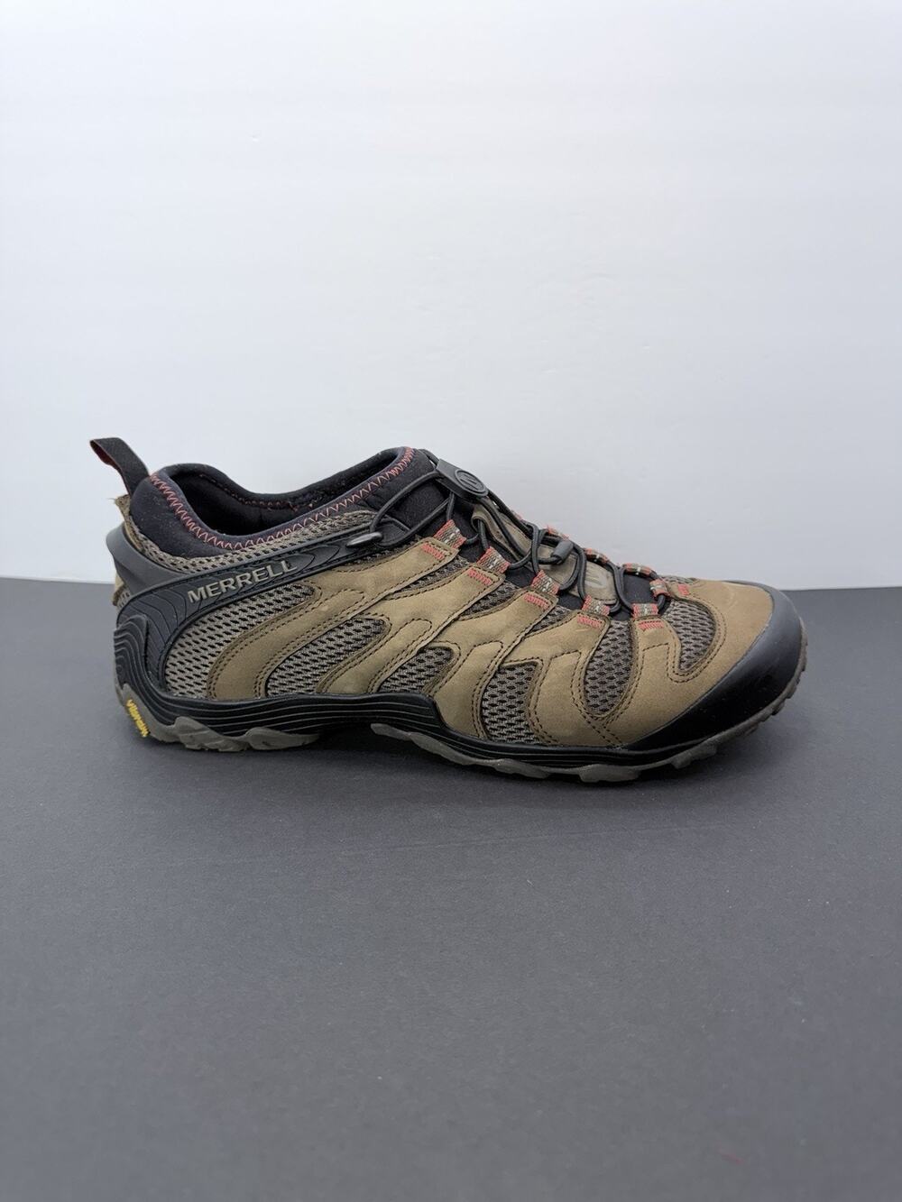 Merrell Chameleon 7 Stretch 4” Hiking Shoes Men's Size 11 Brown Leather/Nylon